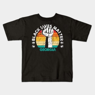 Georgia black lives matter political protest Kids T-Shirt